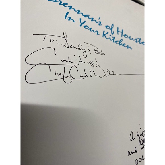 2001 Brennans of Houston in Your Kitchen Signed Carl Walker Vintage HC Cookbook - Picture 6 of 15